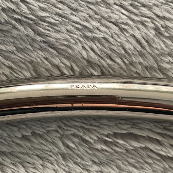 PRADA: Black, Tessuto Nylon & Leather Logo Hobo/Shoulder Bag (sv) - Picture 6 of 14